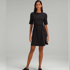 Lululemon Cotton Wrap-Front T-Shirt Dress